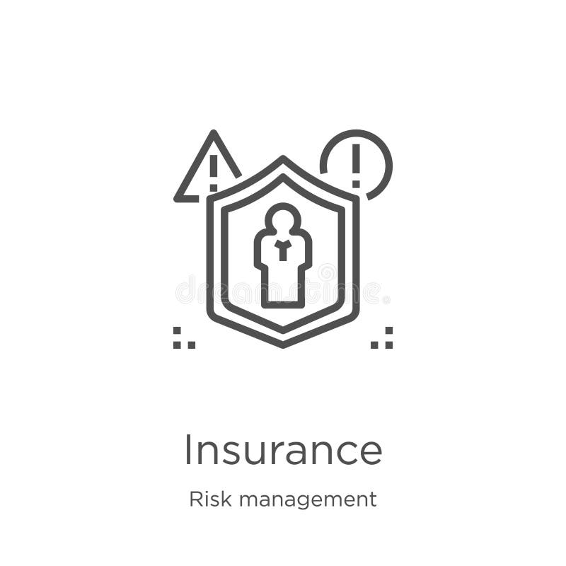 Insurance Icon Vector From Risk Management Collection. Thin Line
