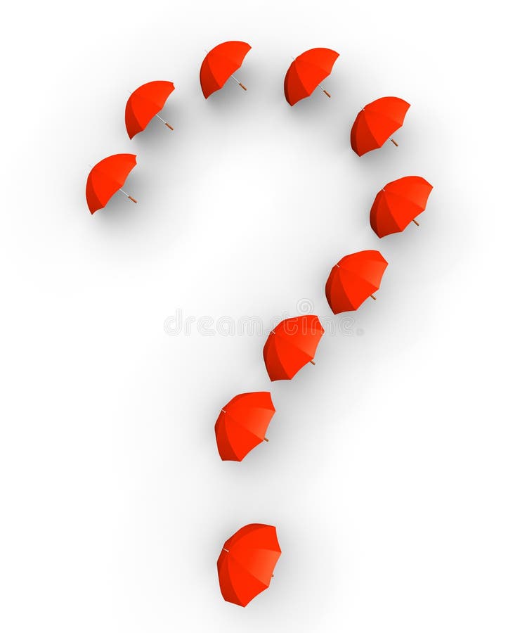 Red Umbrella Questions Mark Stock Illustrations 6 Red Umbrella