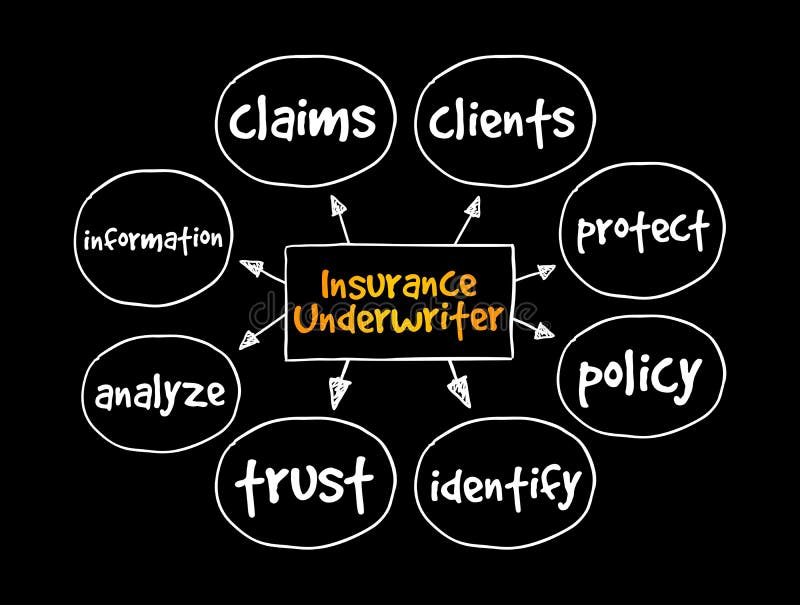 Insurance Mind Map Flowchart With Marker Business Concept For