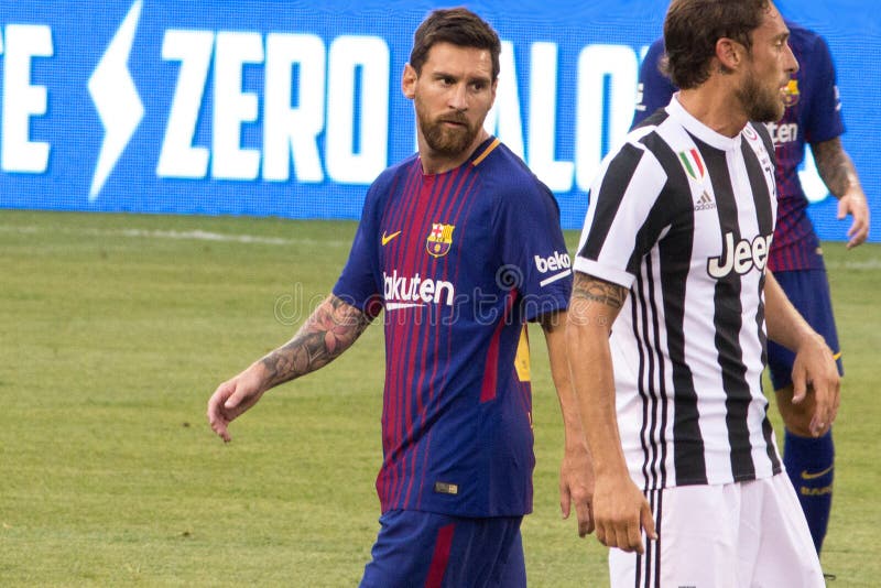 2017 Int`l Champions Cup- FC Barcelona vs Juventus stock image 2017 Int`l Champions Cup- FC Barcelona vs Juventus stock image
