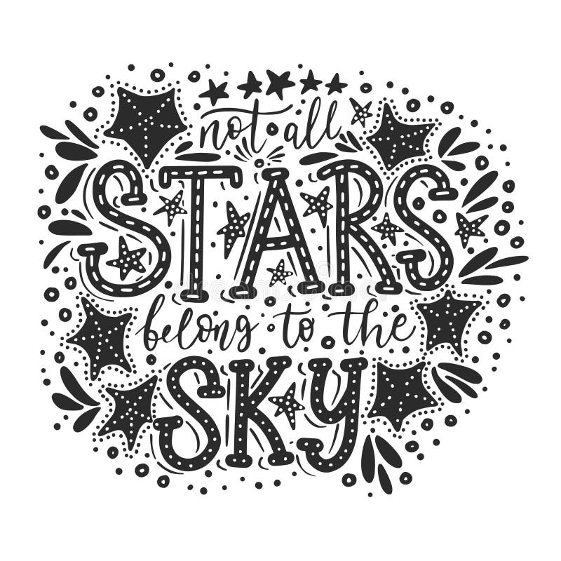 Inte alla stjärnor tillhör himlen vektor royaltyfri illustrationer Inte alla stjärnor tillhör himlen vektor royaltyfri illustrationer