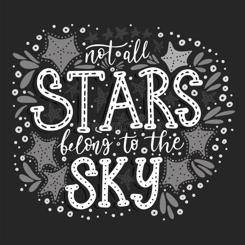 Inte alla stjärnor tillhör himlen vektor royaltyfri illustrationer Inte alla stjärnor tillhör himlen vektor royaltyfri illustrationer