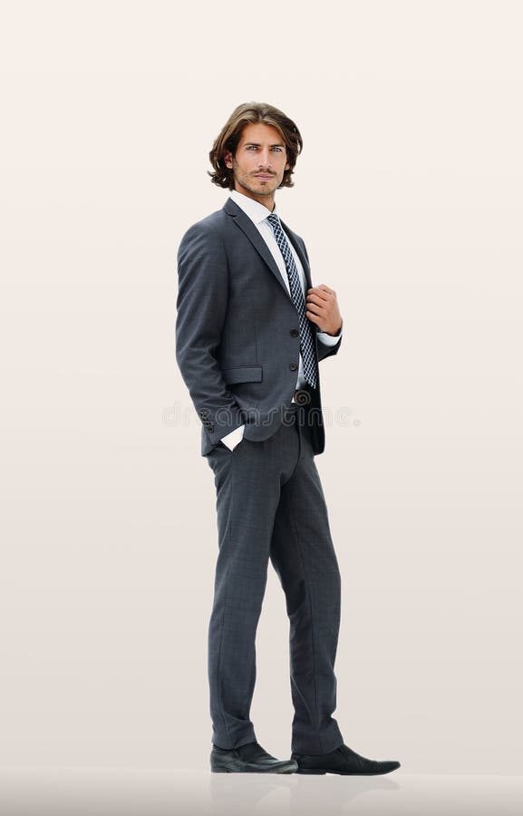 Integral de un modelo masculino de la moda sobre el fondo blanco fotografía de archivo libre de regalías Integral de un modelo masculino de la moda sobre el fondo blanco fotografía de archivo libre de regalías