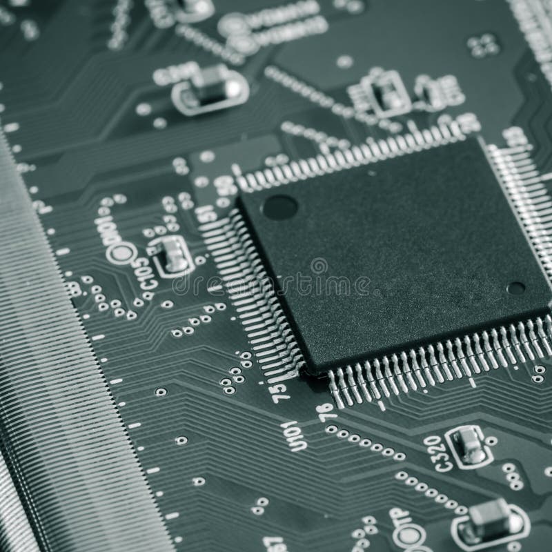 With the integrated circuit stock photo