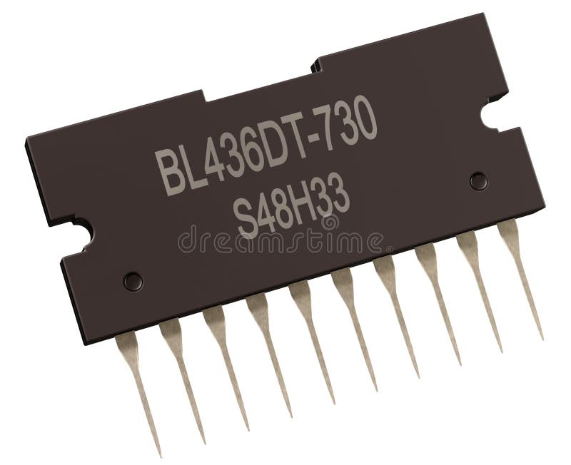 Integrated circuit or micro chip and new technologies on isolated. royalty free stock photography