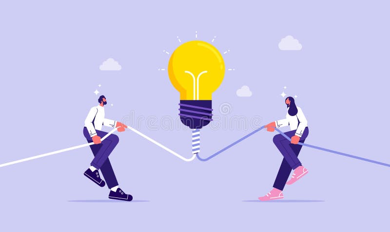 Integration and Collaboration teamwork concept royalty free illustration