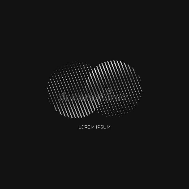 Integration logo design, interaction sign. Round business concept. Interact logo, minimal business icon. Abstract vector royalty free illustration