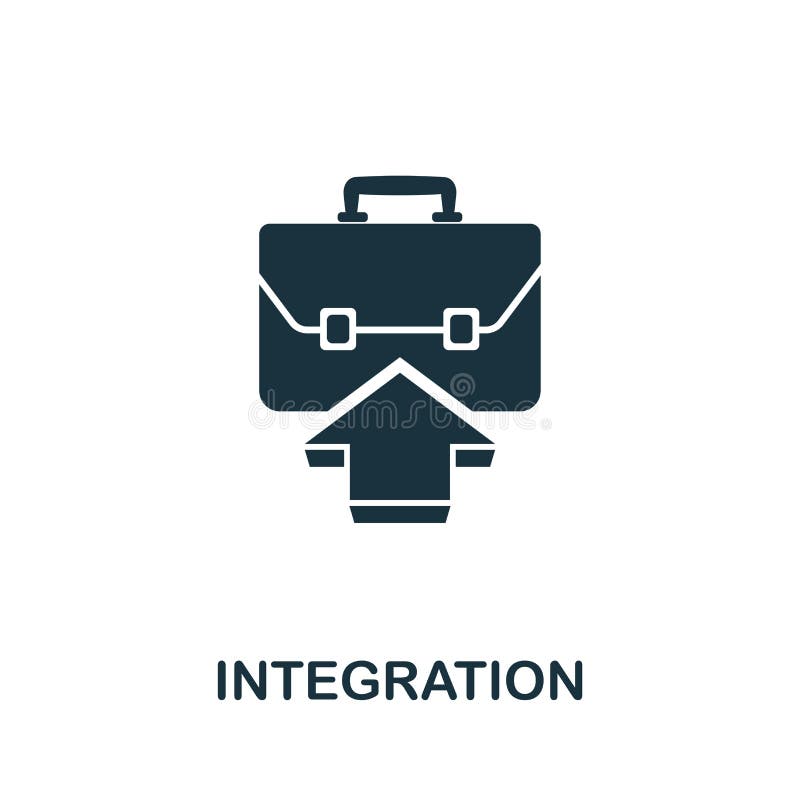 Integration vector icon symbol. Creative sign from agile icons collection. Filled flat Integration icon for computer and mobile stock illustration