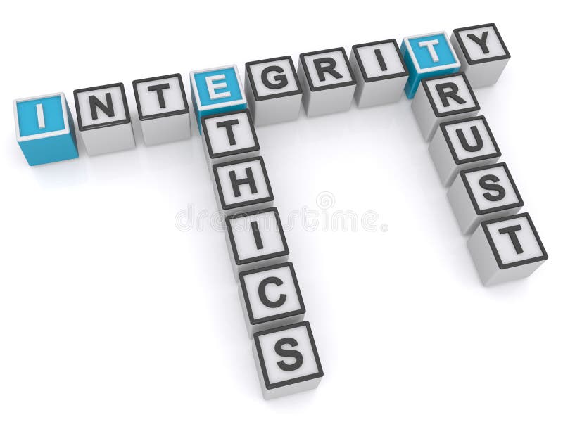 Integrity ethics and trust stock illustration
