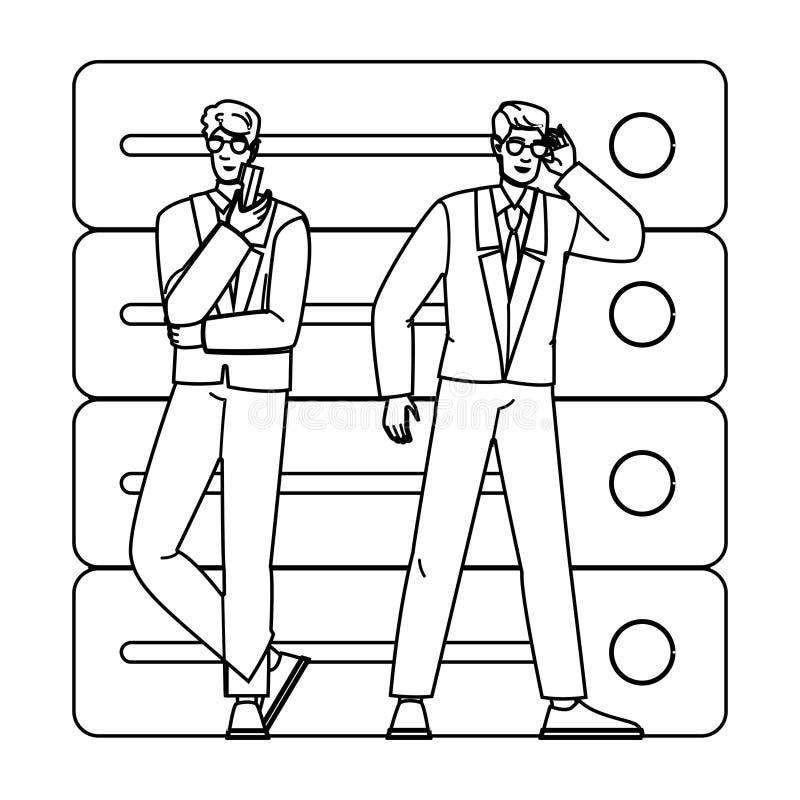 Integrity server data security protocol vector royalty free illustration