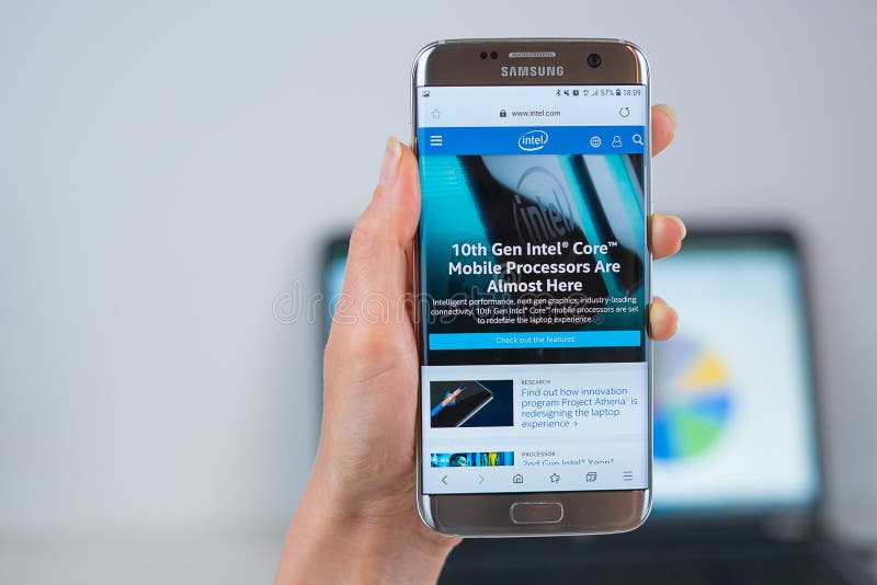 Intel  Site Opened On The Mobile Editorial Photo Image of business