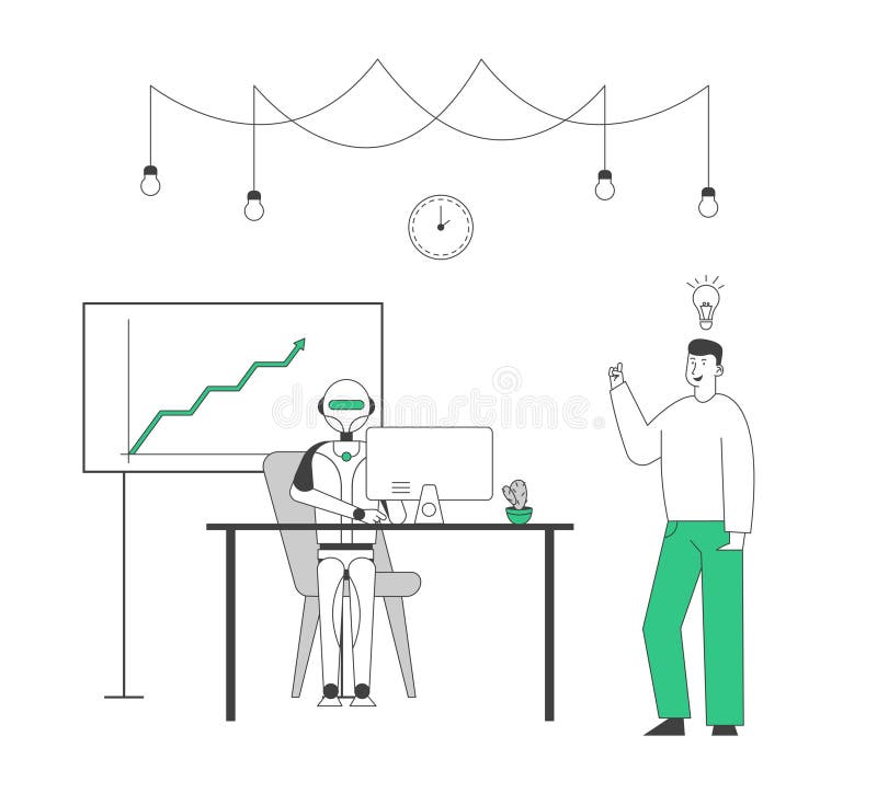 O Robô é Um Verdadeiro Modificador De Jogos No Mundo Da Tecnologia  Inteligente Home Tirando O Estresse Do Trabalho Doméstico E Sim Ilustração  Stock - Ilustração de conceito, assistente: 273174526