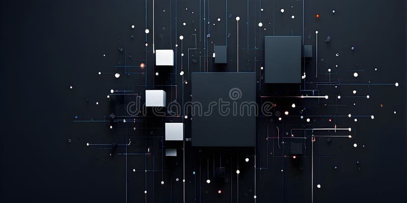 Inteligencia artificial simbolizada en una ilustración de fondo de pantalla abstracta minimalista libre illustration