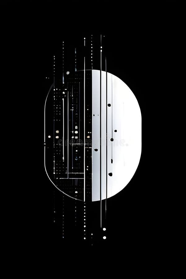 Inteligencia artificial simbolizada en una ilustración de fondo de pantalla abstracta minimalista ilustración del vector