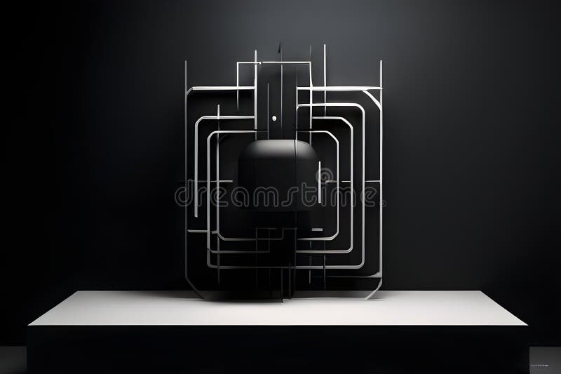 Inteligencia artificial simbolizada en una ilustración de fondo de pantalla abstracta minimalista libre illustration