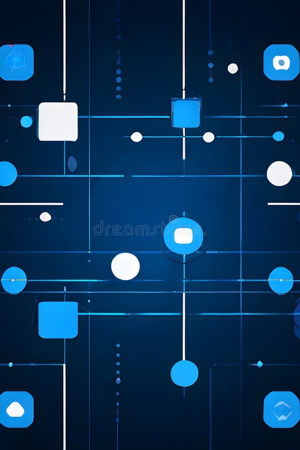 Inteligencia artificial simbolizada en una ilustración de fondo de pantalla abstracta minimalista libre illustration