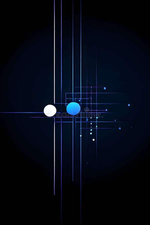 Inteligencia artificial simbolizada en una ilustración de fondo de pantalla abstracta minimalista libre illustration