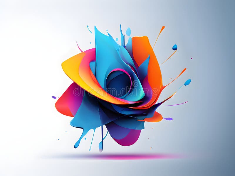 Inteligencia artificial simbolizada en una ilustración de fondo de pantalla abstracta minimalista ilustración del vector