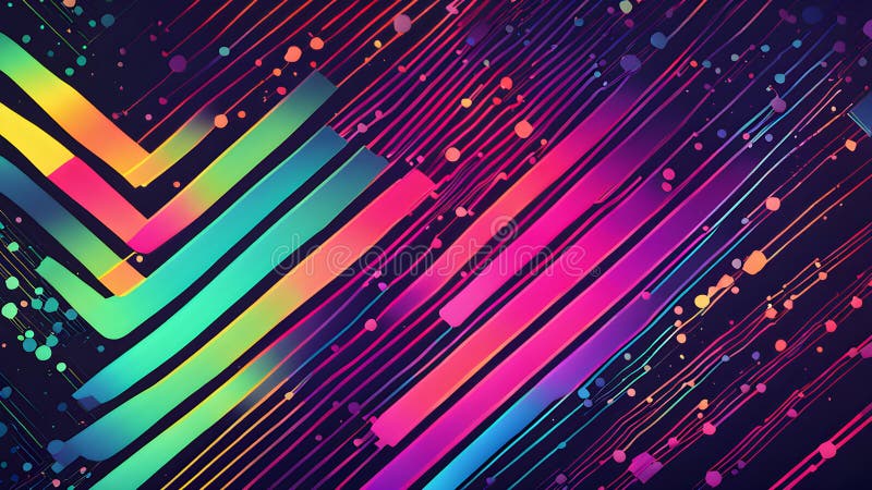 Inteligencia artificial simbolizada en una ilustración de fondo de pantalla abstracta minimalista ilustración del vector