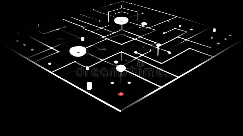 Inteligencia artificial simbolizada en una ilustración de fondo de pantalla abstracta minimalista ilustración del vector