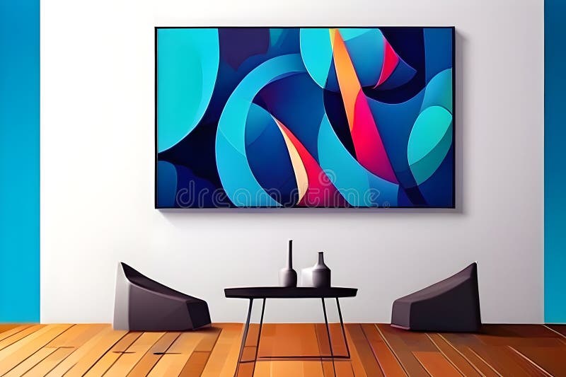 Inteligencia artificial simbolizada en una ilustración de fondo de pantalla abstracta minimalista ilustración del vector