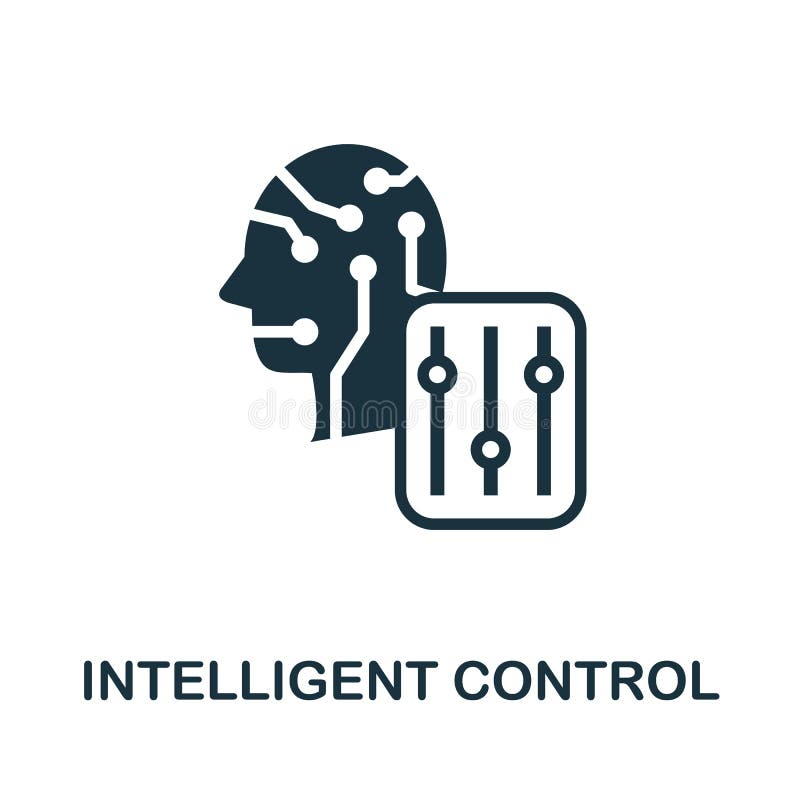 Intelligent Control icon. Creative simple design from artificial intelligence icons collection. Filled intelligent control icon stock illustration