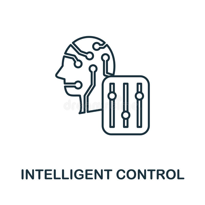 Intelligent Control line icon. Creative outline design from artificial intelligence icons collection. Thin intelligent vector illustration