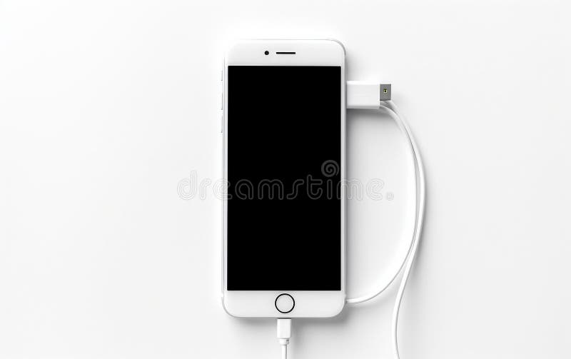 Intelligent Device Charging on White Background vector illustration