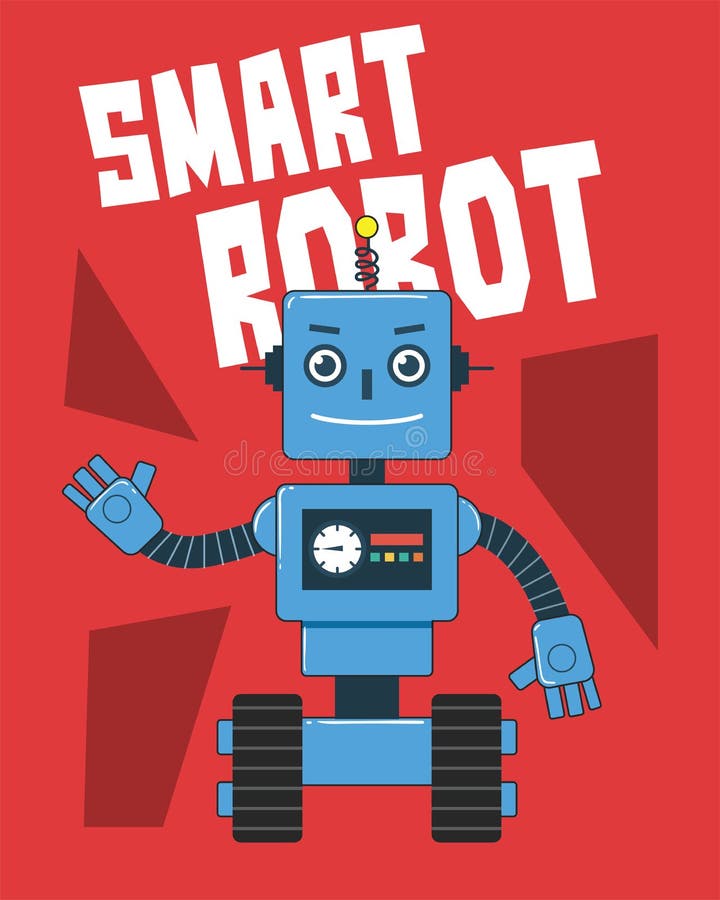 Intelligente Roboter-Illustration lizenzfreie abbildung