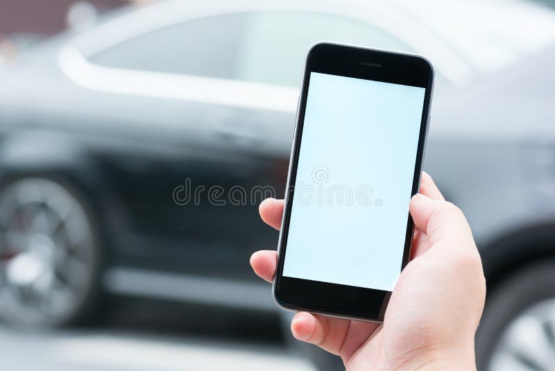 Intelligenter Telefon- und Autoservice lizenzfreie stockbilder Intelligenter Telefon- und Autoservice lizenzfreie stockbilder