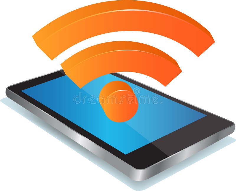 Intelligentes Telefon und drahtlose Technologie vektor abbildung Intelligentes Telefon und drahtlose Technologie vektor abbildung