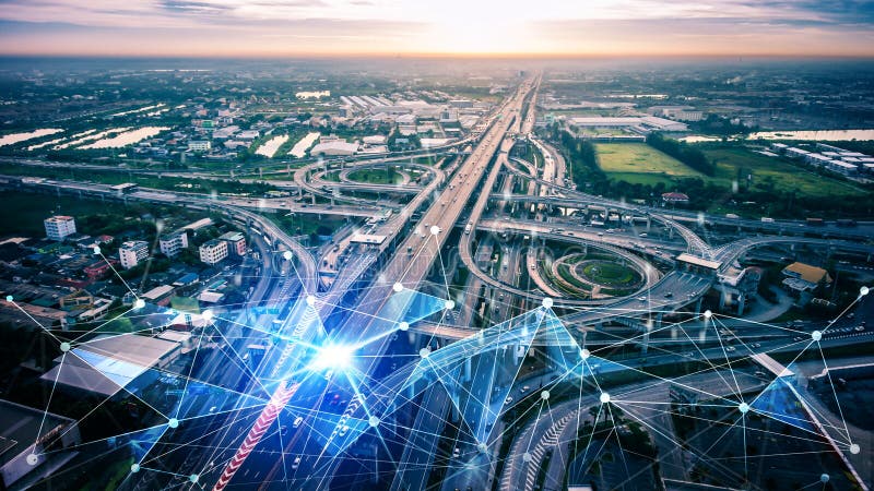 Intelligentes Transporttechnologiekonzept für künftige Autoverkehr auf der Straße