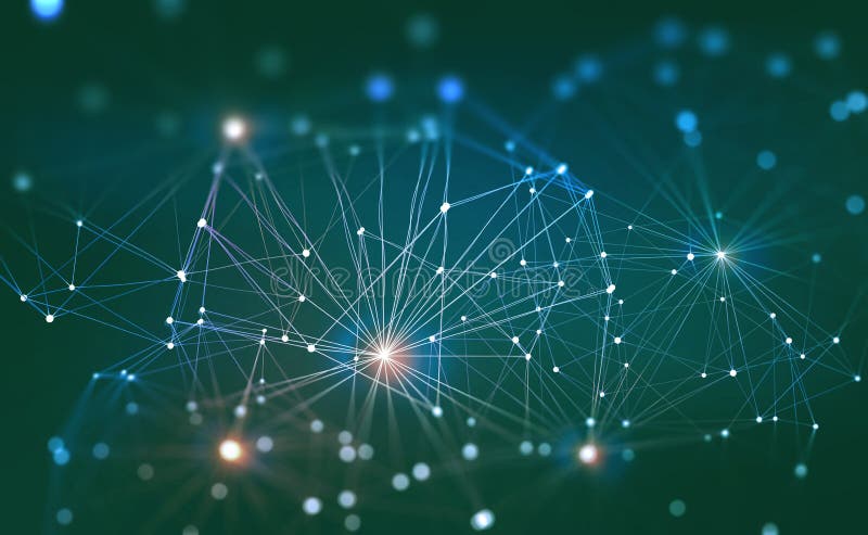 Intelligenza artificiale Basato su rete neurale di Digital sul cervello umano Mente del computer del futuro illustrazione vettoriale