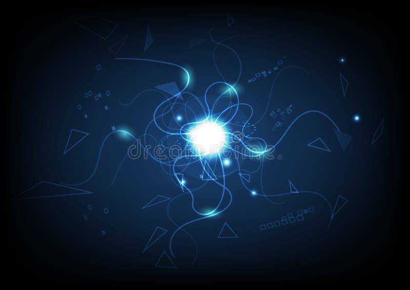 Intelligenza artificiale, Cyberspace grafico digitale di tecnologia, fibra di tentacolo con il vettore astratto geometrico del fo illustrazione di stock Intelligenza artificiale, Cyberspace grafico digitale di tecnologia, fibra di tentacolo con il vettore astratto geometrico del fo illustrazione di stock