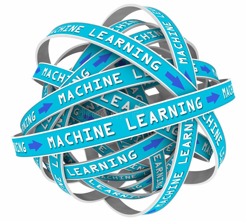 Intelligenza artificiale di AI dell'input trattato dei cicli di apprendimento automatico royalty illustrazione gratis