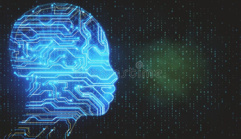 Intelligenza artificiale e concetto di software royalty illustrazione gratis
