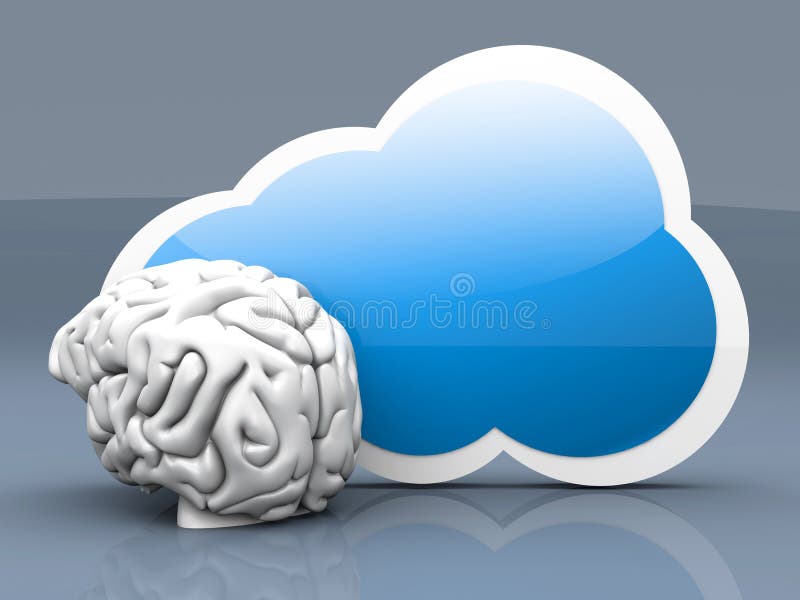 Intelligenza della nuvola royalty illustrazione gratis Intelligenza della nuvola royalty illustrazione gratis