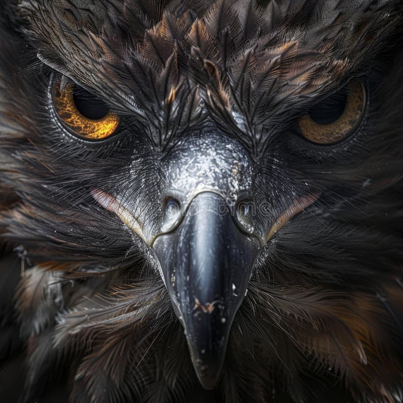 Intense Close-up of a Bird of Prey royalty free illustration