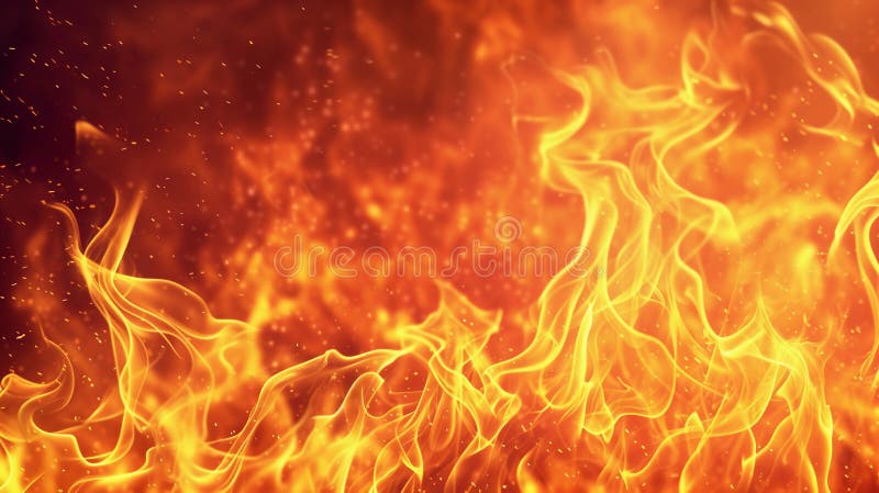 Intense close up of flames in a fire abstract background royalty free illustration