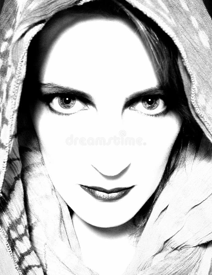 Intense Woman Staring Ahead stock photos Intense Woman Staring Ahead stock photos