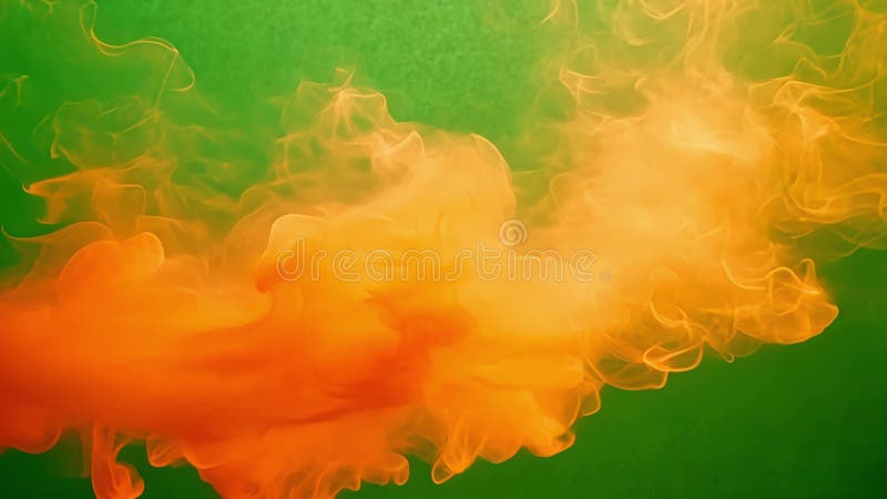 Orange fire burning on green screen background for vfx projects stock illustration