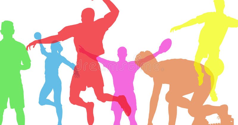 intensiva färgkonturer för sport vektor illustrationer intensiva färgkonturer för sport vektor illustrationer