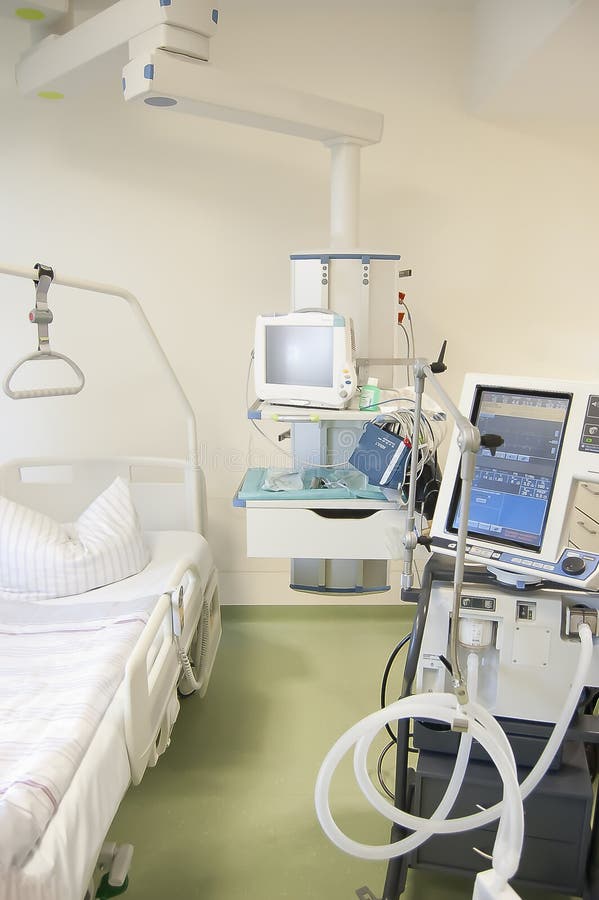 Intensive Care Unit With Monitors Stock Photo Image of hospital