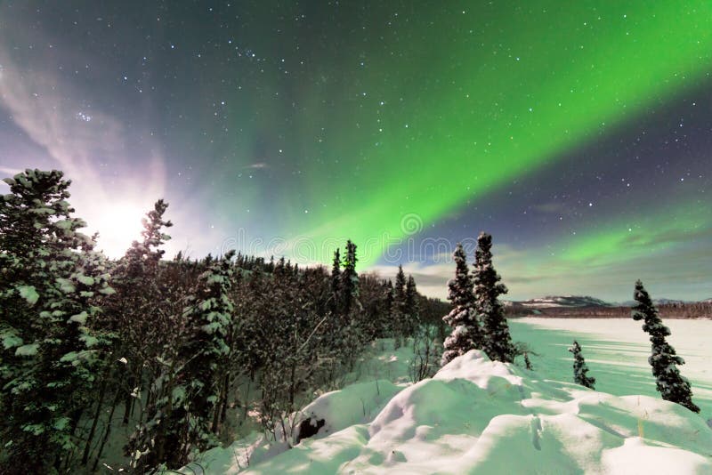 Intensywny pokaz Północnych świateł zorzy borealis zdjęcia royalty free Intensywny pokaz Północnych świateł zorzy borealis zdjęcia royalty free