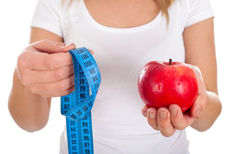 Intente La Nueva Appledieta Imagen de archivo Imagen de aptitud