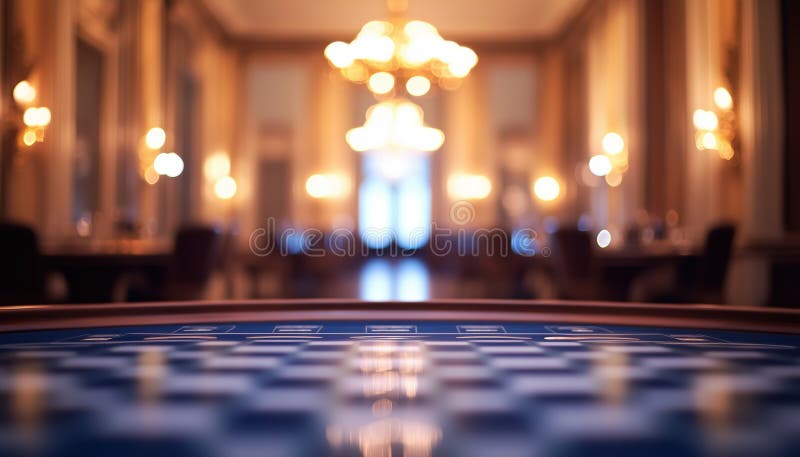 Intentionally Blurred Image Of Casino Roulette Room For Creative Use And Bokeh Effect In Post vector illustration
