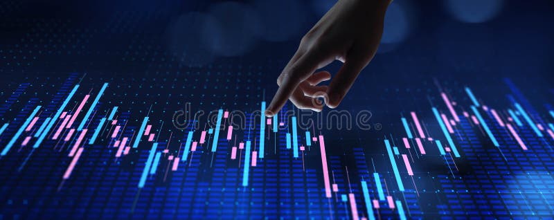 Interactive Financial Analysis with Data Visualization Technology stock illustration