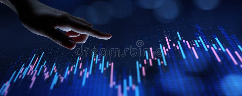Interactive Financial Analysis with Data Visualization Technology royalty free stock images