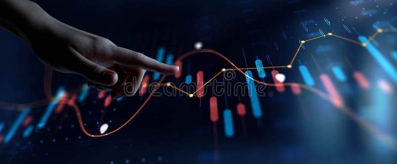 Interactive Financial Data Analysis and Market Trends Visualization stock illustration