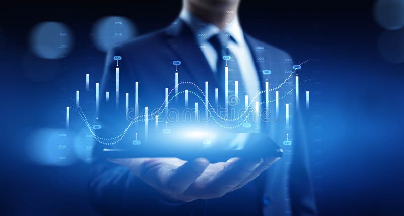 Interactive Financial Data Visualization with Trading Algorithms stock photo